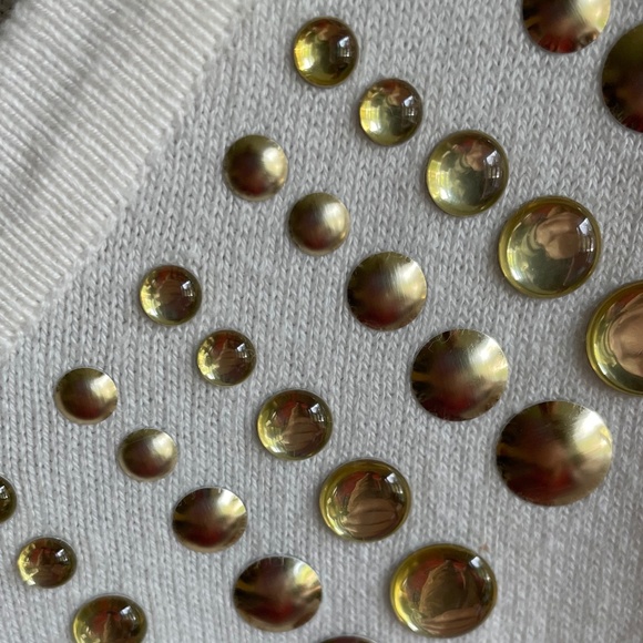 PRICE DROP! Soft and Stylish Long Sleeve Sweater with Gold Stud Embellishments! - Picture 3 of 6